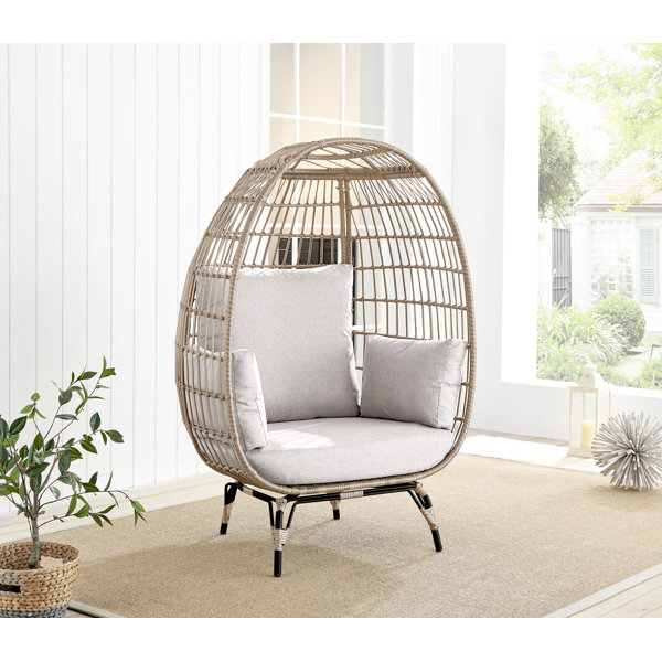 Round rattan cocoon outlet chair